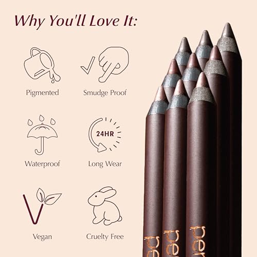 24HR Waterproof Eyeliner Pencil - Plum & Chocolate | Creamy, Smudgeable Formula for All-Day Wear | Vegan & Cruelty-Free