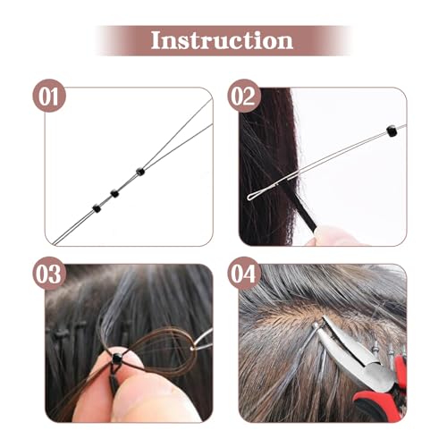 Vlasy Gray Blonde Nano Beads 3mm Silicone Lined Hair Extension Rings 1000Pcs