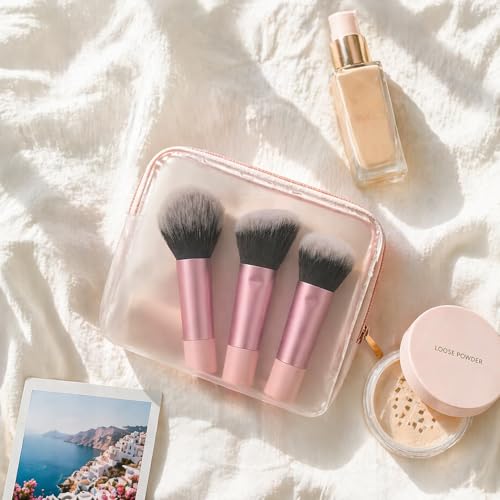 3PCS Premium Makeup Brush Set - Foundation, Contour & Powder