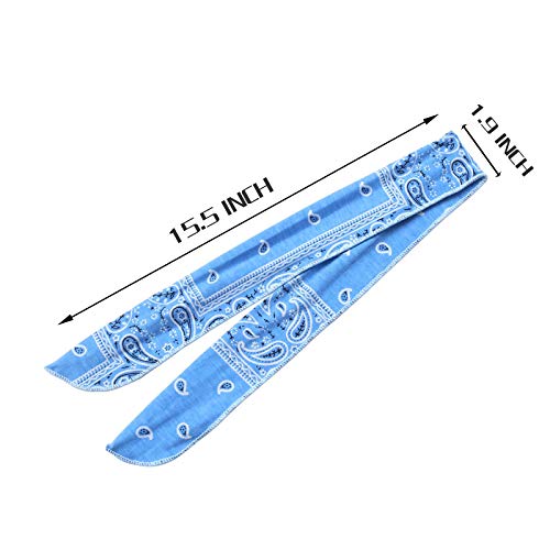 Oneye Paisley Twist Bow Wire Headbands for Women - Pack of 6, Sport & Fashion Hair Accessories