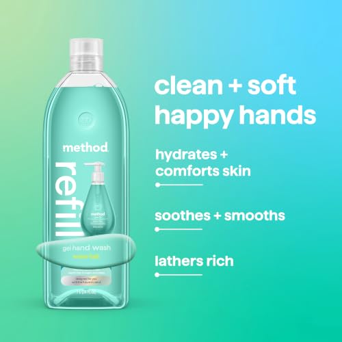 Method Waterfall Gel Hand Wash Refill - Hydrating & Gentle 34 fl oz