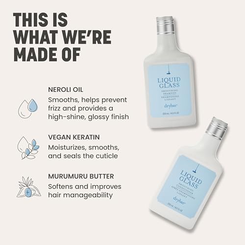 Drybar Liquid Glass Smoothing Conditioner 1.7 Fl Oz - Frizz Control & Shine, Vegan & Cruelty-Free