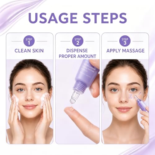 Hydrating Under Eye Firming Gel - 2 Pack Fast-Absorbing Eye Serum, 15mL