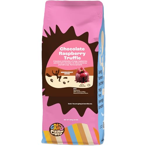 Crazy Cups Chocolate Raspberry Flavored Ground Coffee 10 oz