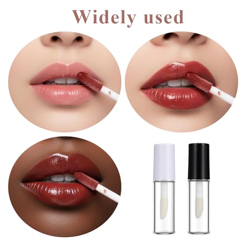 12 Pack Refillable Lip Gloss Tubes 1.2ml with Brush & Inserts