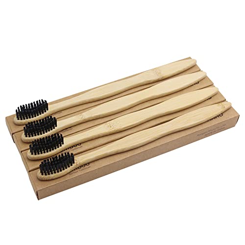 N-amboo Eco-Friendly Extra Hard Bamboo Toothbrushes - 8 Pack