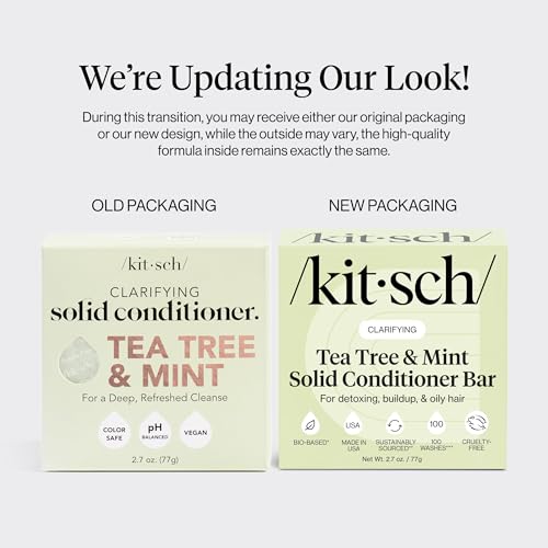 Kitsch Tea Tree & Mint Conditioner Bar - 2.7 oz for Scalp & Oil Control