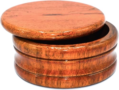 Parker Hand-Carved Mango Wood Shaving Soap Bowl for Rich Lather