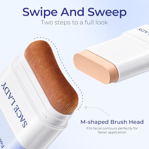 SACE LADY Foundation Stick with Built-in Brush, SPF 30, 04# - Natural