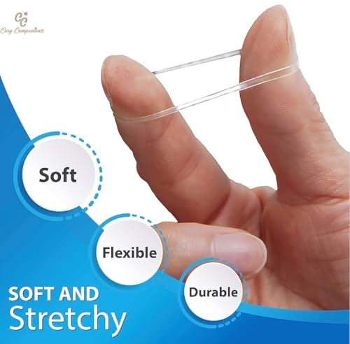 Clear100 Mini Hair Elastics for Thin Hair - 100 Pack, Plastic Wire Ties by Cosy Companions