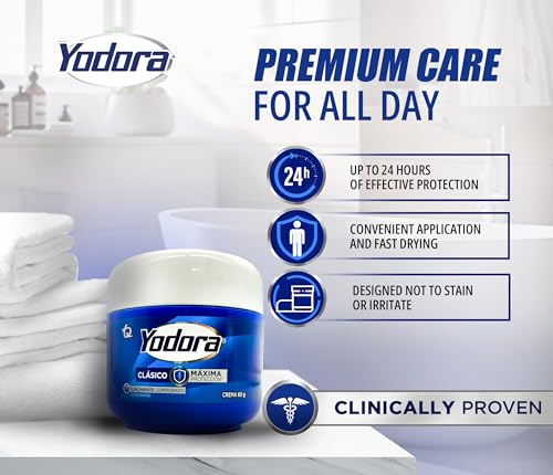 Yahve Yodora Classic Cream Deodorant - 24-Hour Maximum Protection, 60g
