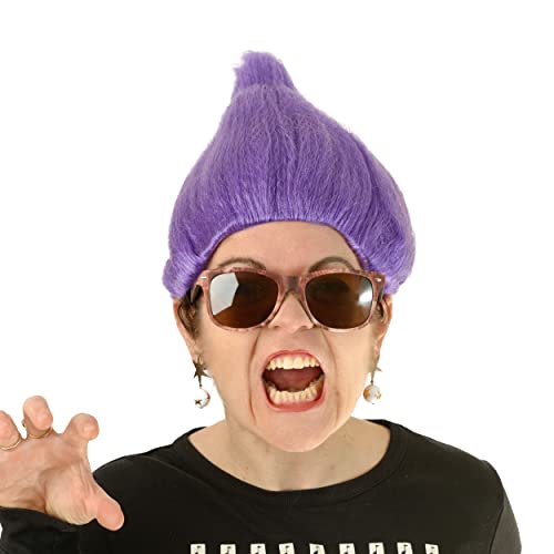Deluxe Purple Troll Wig for Adults | Unisex Costume Hair