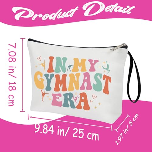 In My Gymnast Era Cosmetic Bag - 2 Pack Linen Travel Organizer Pouch