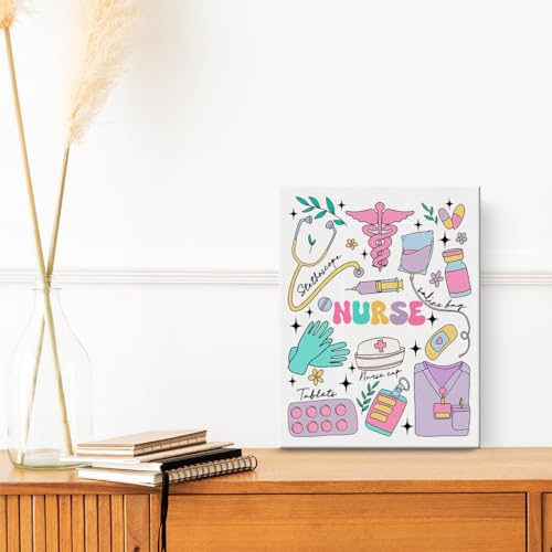 Nurse Appreciation Canvas Wall Art - Framed Gift for Nurses