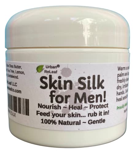 Men's Natural Skin Silk Balm for Dry & Shaved Skin - Vegan, Soothing, 2oz