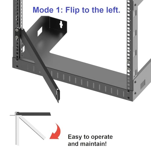 1U Hinged Blank Rack Mount Panel for 19-Inch Server Racks