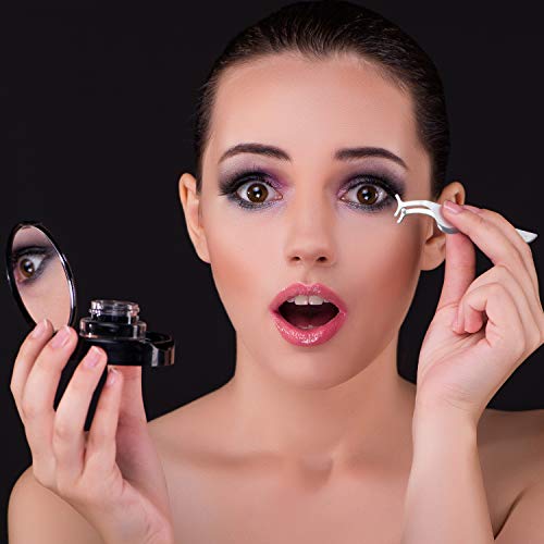 Honoson Silver Eyelash Tweezers Applicator Tool Set - 24 Pcs