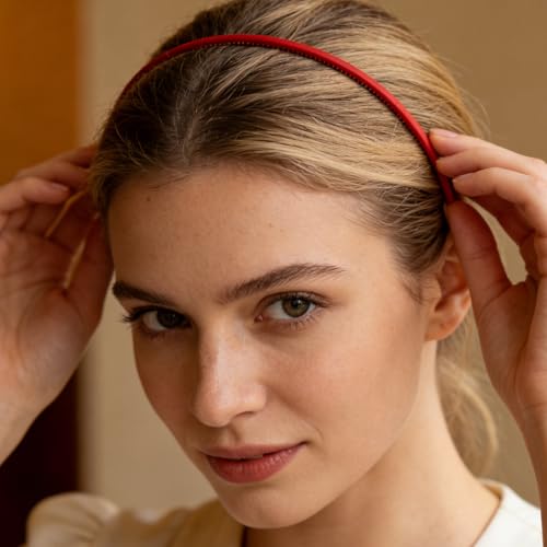 Slim 0.5cm Plastic Headbands for Women – 11Pcs Non-Slip Hair Accessories