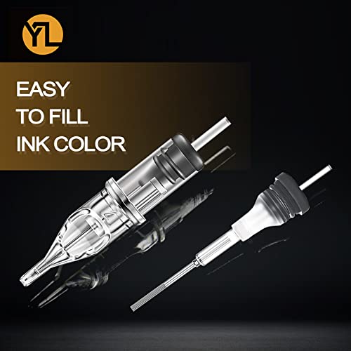 Yuelong 40pcs Mixed Round Liner Shader Magnum Tattoo Cartridge Needles - Standard Size Variants RL RS RM