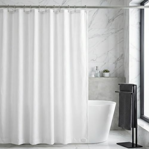 Waterproof Fabric Shower Curtain Liner - Odorless & Machine Washable, 72x72 Inch
