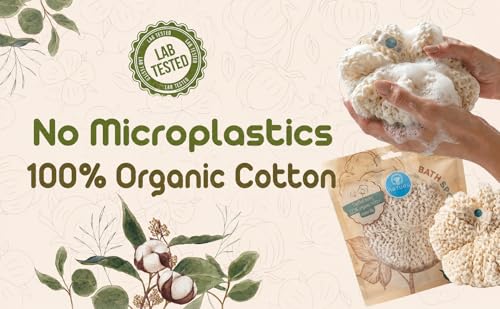 Organic Cotton Bath Sponge - Ultra Soft & Eco-Friendly Exfoliator