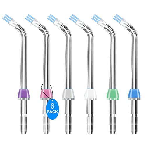 Water Flosser Replacement Tips - Compatible with Waterpik & Oral Irrigators, 6 Pack