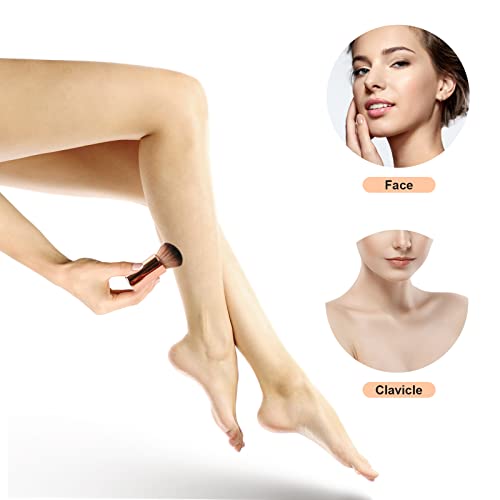 Yoseng Rose Gold Self Tan Brush - Vegan Kabuki for Face & Body, Streak-Free Application