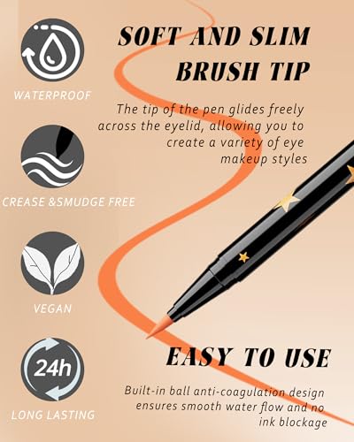 Lestpola Red Liquid Eyeliner Pencil - 24H Waterproof Matte Eye Liner