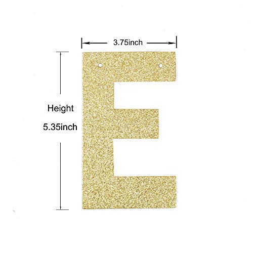 Sweets & Treats Banner - Gold Glitter Paper Sign for Parties