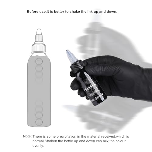 PFARRER Black Tattoo Ink 1oz Vegan-Friendly High-Quality Pigment