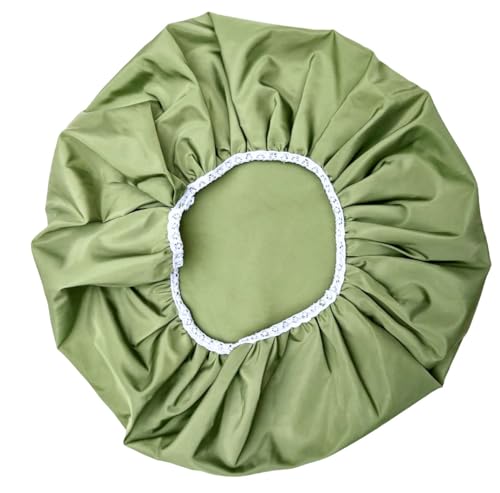 Green Reusable Shower Cap for Men & Women - Leak-Proof Design