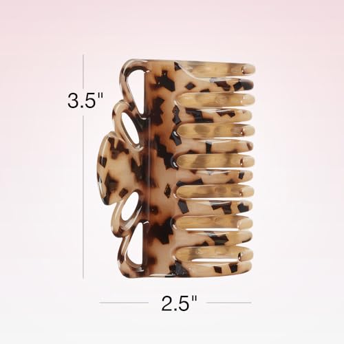 Scunci Crown Claw Clip for Thick Hair - Tortoise No-Slip Grip