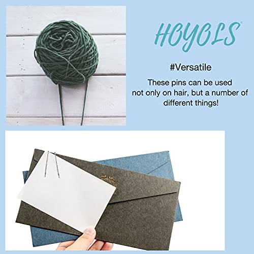 HOYOLS 100-Piece Silver Bobby Pins for All Hair Types