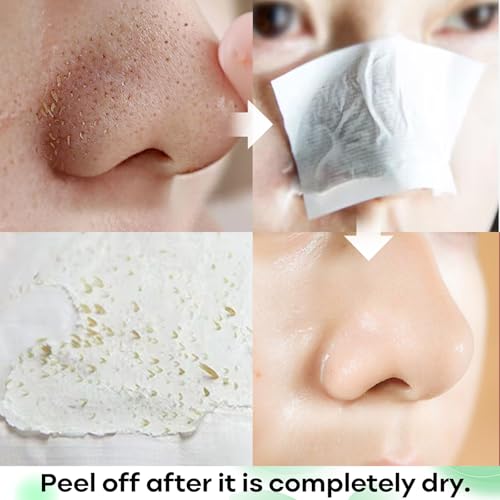 Blackhead Remover Peel Off Mask Set with Pore Strips - Easy 2-Step Acne Treatment