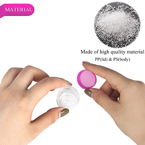 100 Count YOMOSPACE 5ml Sample Containers with Lids - Pink