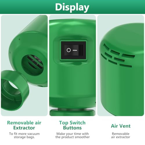 GGH Portable Electric Vacuum Pump for Storage Bags - Green