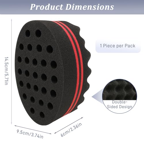 Double-Sided Hair Twist Sponge for Curls, Coils & Waves