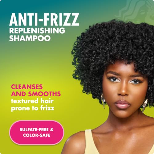 Mielle Organics Avocado & Tamanu Anti-Frizz Shampoo, 12oz - Sulfate Free for Curly & Straight Hair