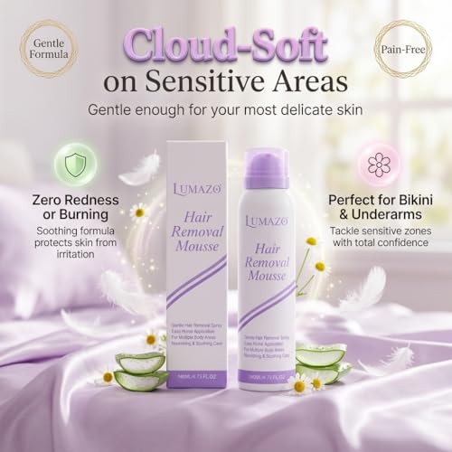 Hair Removal Cream, Smooth Hair Removal Spray? Fast Acting Cloud Sense with Aloe & Hyaluronic Acid for Women & Men (1pc)