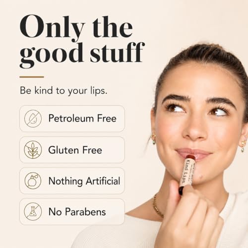 Kind Lips Organic Wild Cherry Lip Balm – Natural Moisturizing 3-Pack