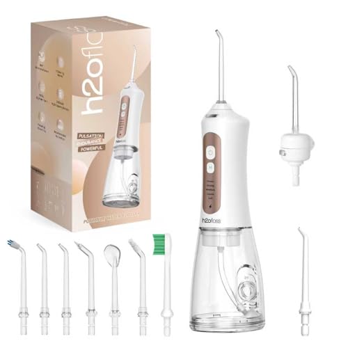 H2ofloss Cordless Water Flosser with 30 Freshening Tablets - 5 Modes