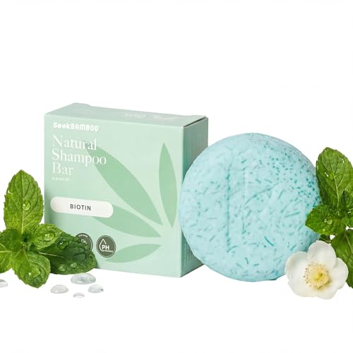 Seek Bamboo Biotin Shampoo Bar for Fine Thinning Hair - Volumizing & Sulfate-Free