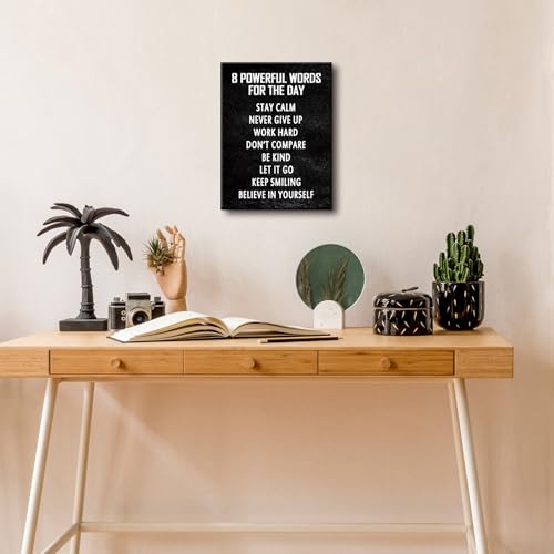 Inspirational Motivational Quote Canvas Print - 16x12 Inch Wall Art