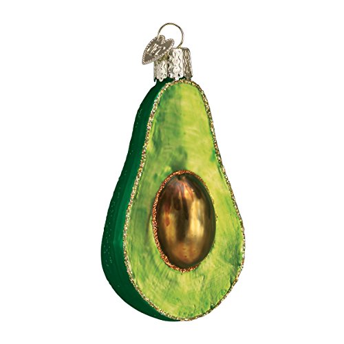 Old World Christmas Handcrafted Avocado Glass Ornament