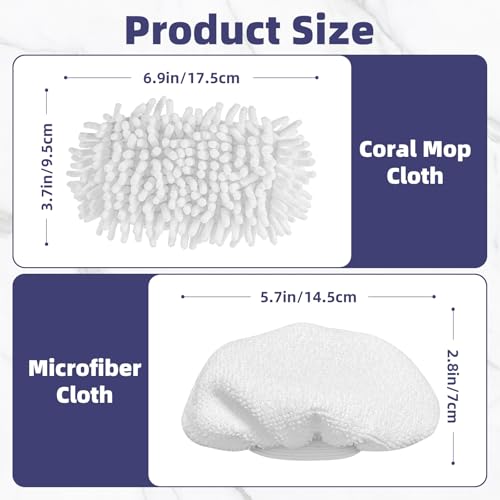 LOVECO Universal Steamer Cloth Covers Set - 6 PCS Microfiber & Chenille