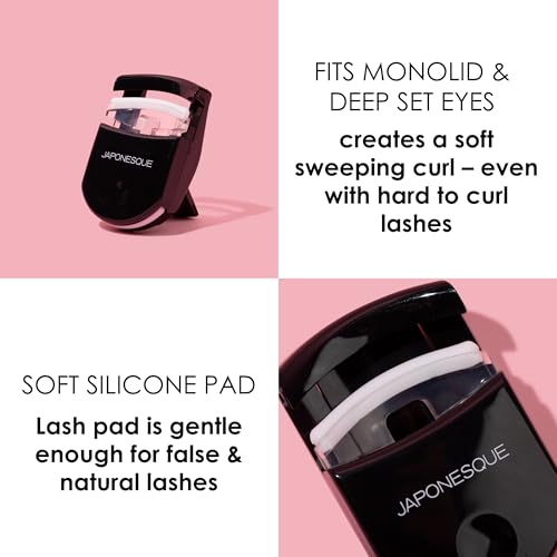 JAPONESQUE Travel Eyelash Curler - Mini Lash Tool for Beautiful Curls