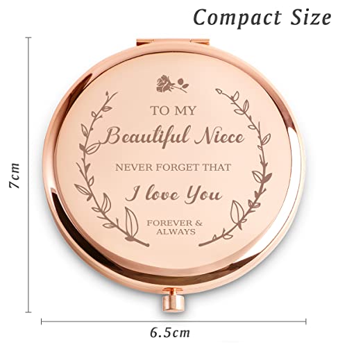 Personalized Compact Mirror with Engraving, Small Makeup Mirror for Gift Giving