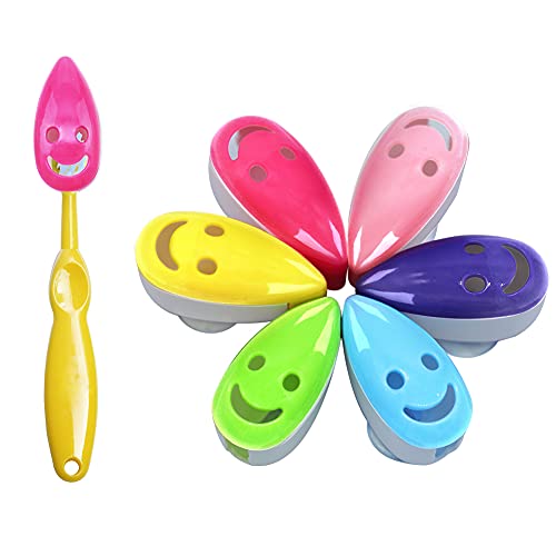 Portable Toothbrush Holder Cover - 6 Pack with Suction Cups
