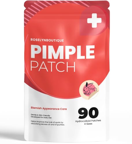 Hydrocolloid Acne Patches - 90 Vegan Pimple Patches with BHA & Tea Tree Oil