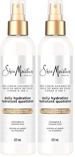 SheaMoisture 100% Virgin Coconut Oil Leave-In Conditioner, 8 oz (Pack of 2)